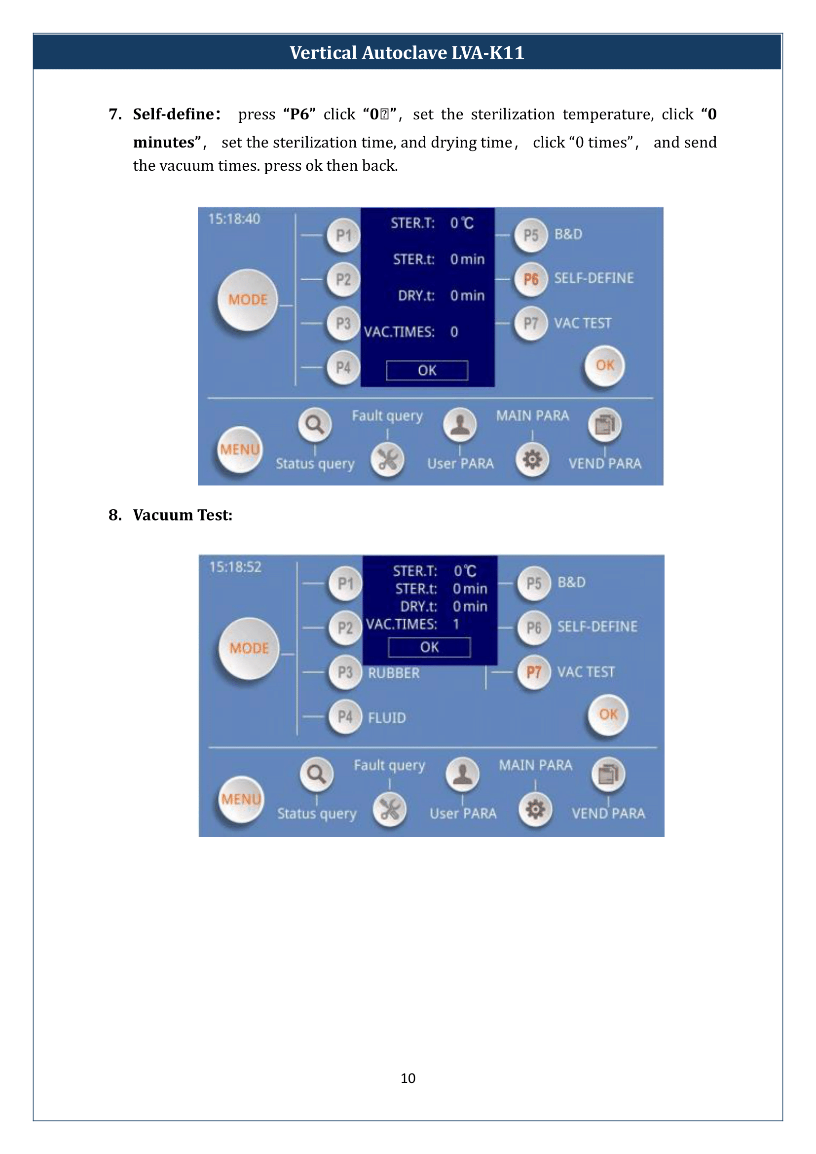Vertical Laboratory Autoclave LVA-K11 Manual