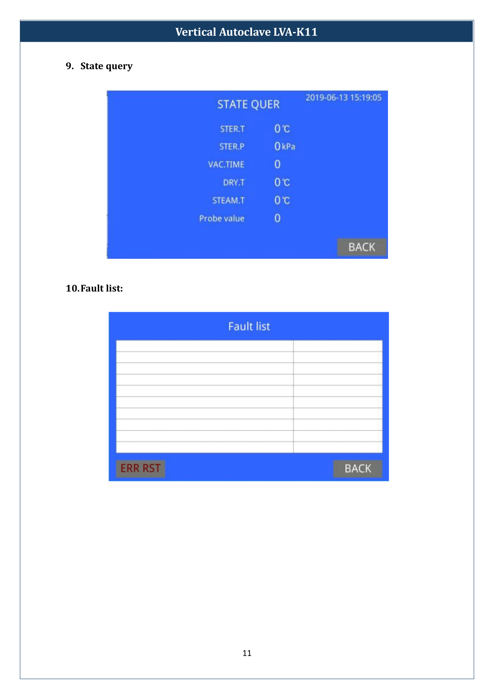 Vertical Laboratory Autoclave LVA-K11 Manual