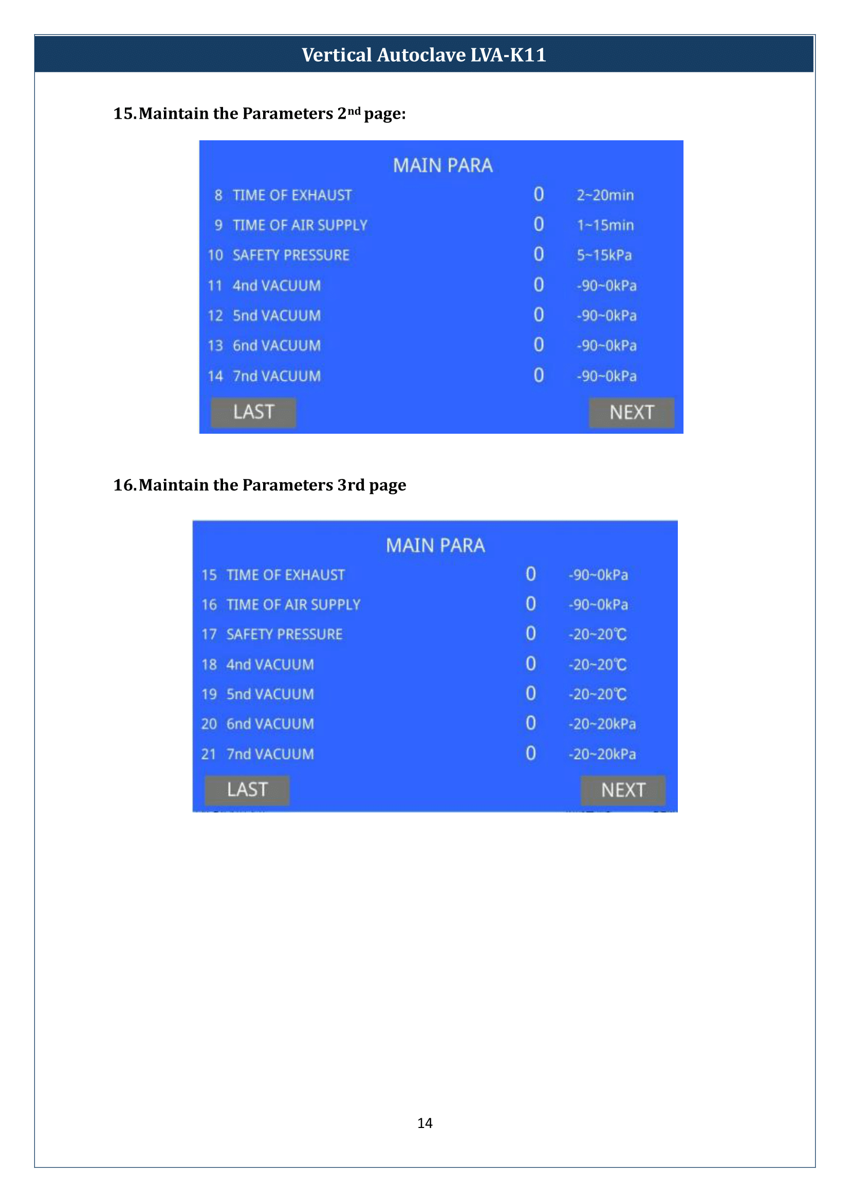 Vertical Laboratory Autoclave LVA-K11 Manual