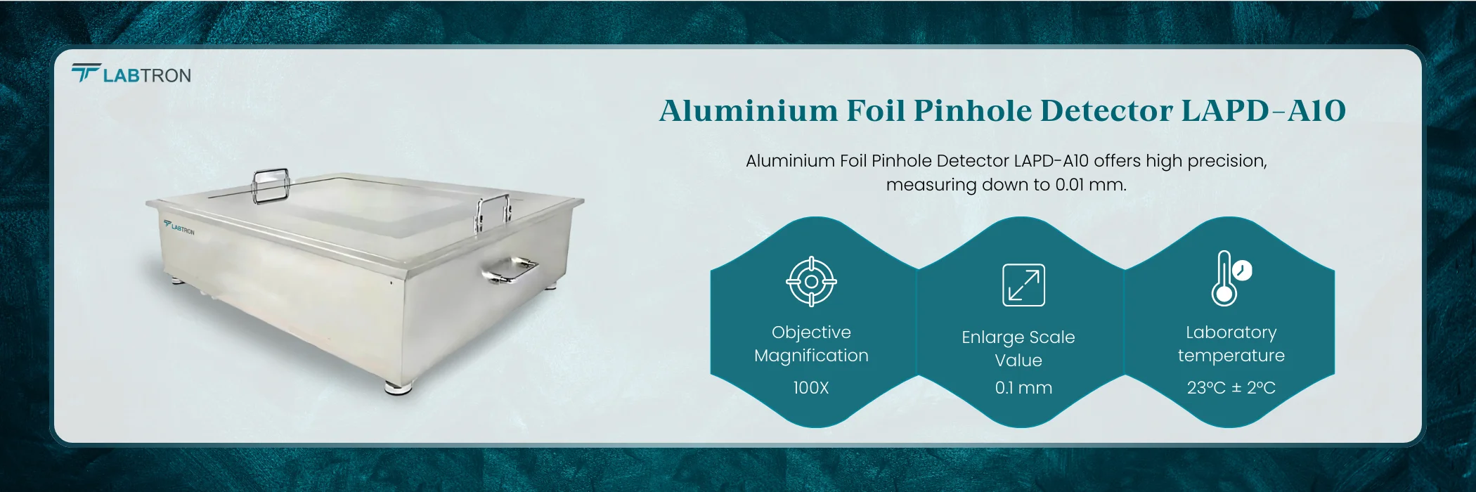  Aluminium Foil Pinhole Detector LAPD-A10 | Minimum Measured Value:  0.01 mm | Objective Magnification: 100X