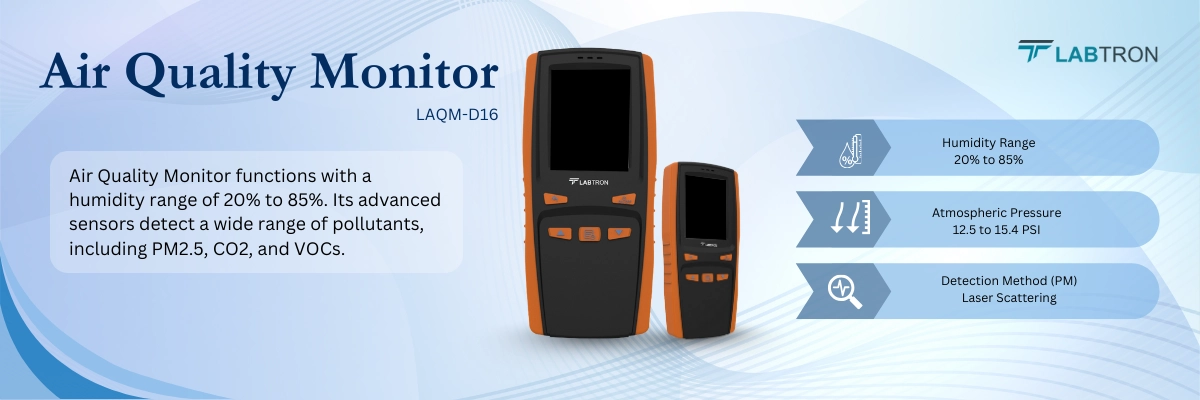 Air Quality Monitor LAQM-D16 Humidity Range 20% to 85%