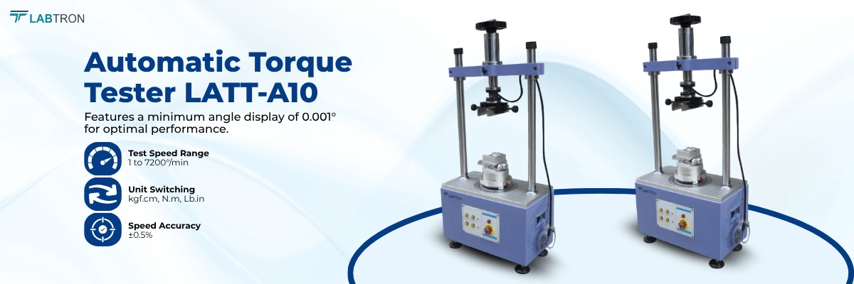Automatic Torque Tester LATT-A10 | Test Speed Range : 1 to 7200°/min | Unit Switching : kgf.cm, N.m, Lb.in