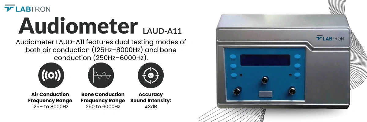 Audiometer LAUD-A11 | 3db sound accuracy | 200 to 6000Hz Bone conduction frequency range