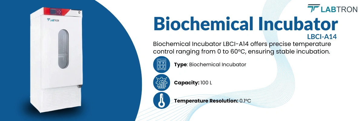 Biochemical Incubator LBCI-A14 | Capacity : 100 L | Temperature Range : 0 to 60°C