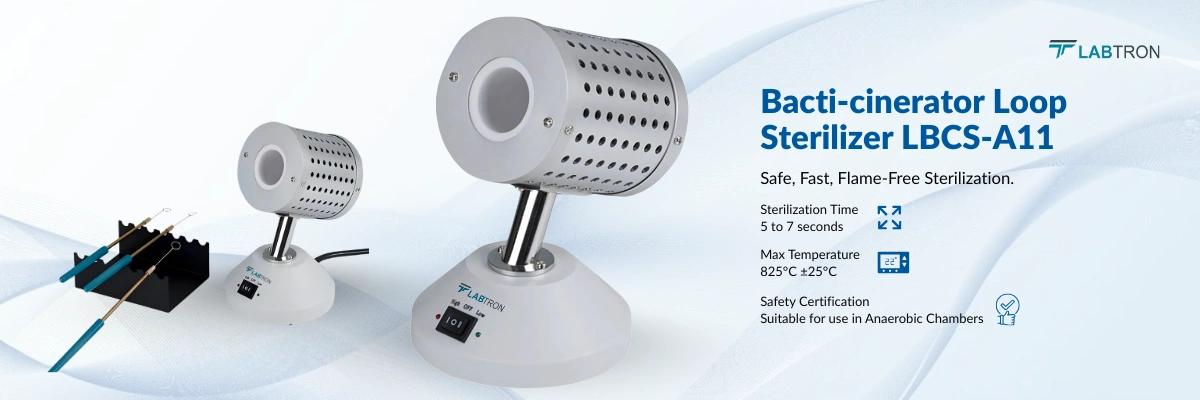 Bacti-cinerator loop sterilizer LBCS-A11 | 5 to 7 seconds sterilization | suitable for anerobic chambers