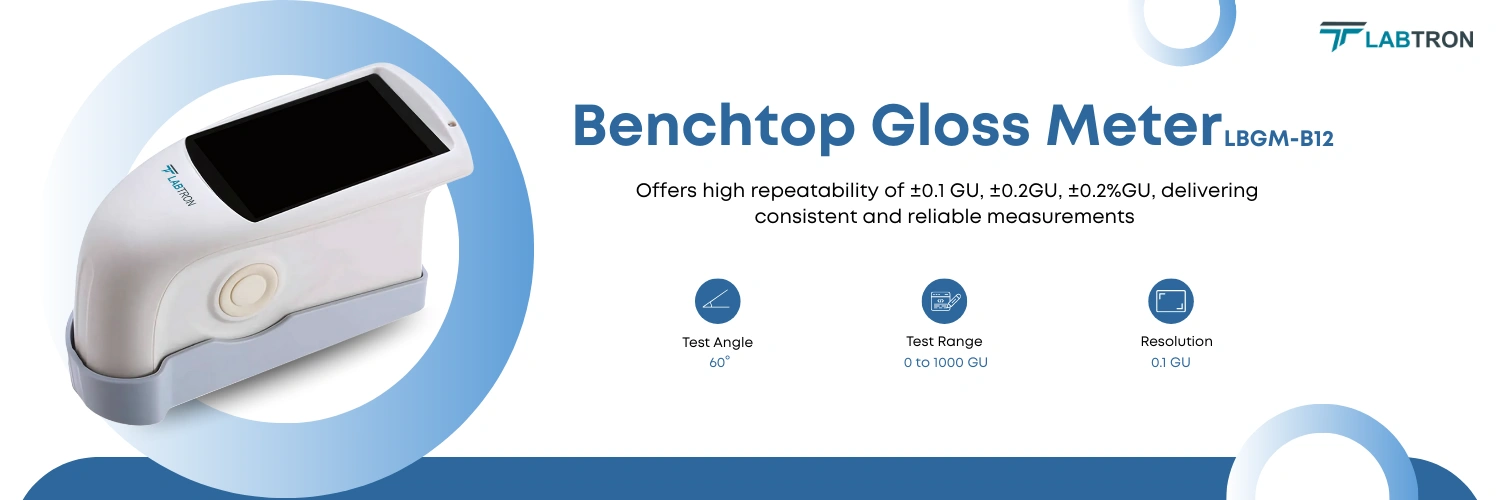 Benchtop Gloss Meter LBGM-B12 | Test Angle: 60° | Test Range: 0 to 1000 GU