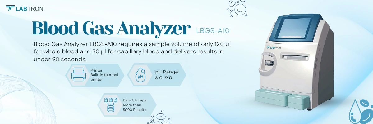 Blood Gas Analyzer LBGS-A10Sample Volume	120µl (whole blood), 50µl (capillary blood)