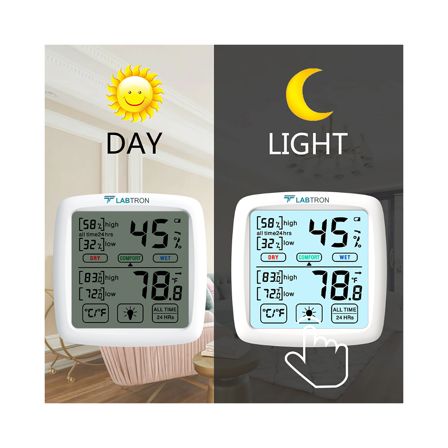 Hygrometer LBHM-A10_Day&Night View