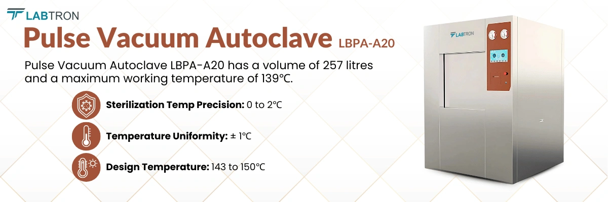 Pulse Vacuum Autoclave LBPA-A20 | Volume 257 L | Maximum Working Temperature 139℃