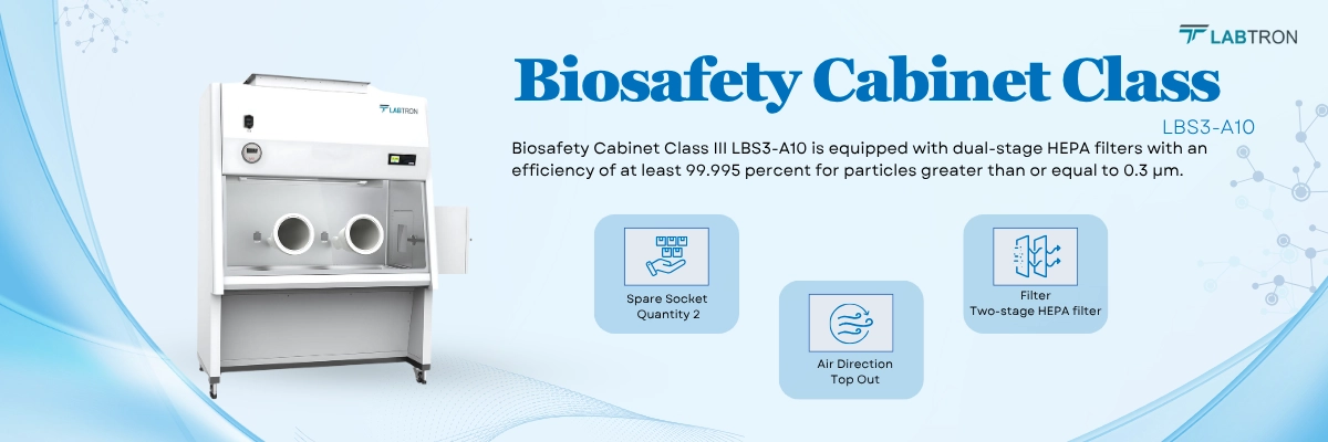 Biosafety Cabinet Class III LBS3-A10Negative Pressure	More than or equal to 120 Pa Biosafety Cabinet Class III LBS3-A10Negative Pressure	More than or equal to 120 Pa