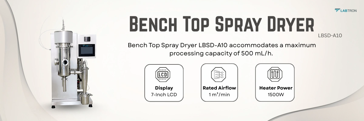 Bench Top Spray Dryer LBSD-A10 | Capacity	500ml/h | Minimum Sample Volume 30ml