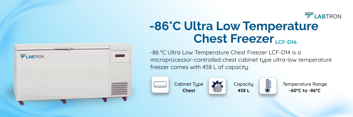 -86 °C Ultra Low Temperature Chest Freezer LCF-D14 Banner