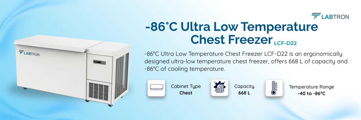 -86°C Ultra Low Temperature Chest Freezer LCF-D22 Banner