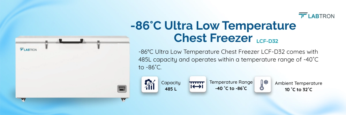 -86 °C Ultra Low Temperature Chest Freezer LCF-D32 Banner