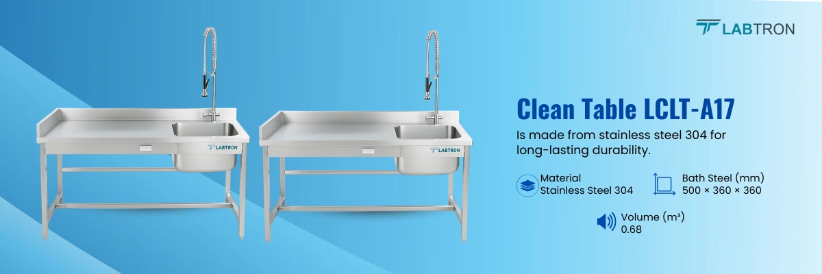 Clean Table LCLT-A17 | Long lasting Durability | Satinless steel material 