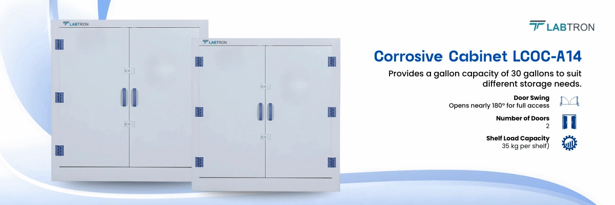Corrosive Cabinet LCOC-A14 | 35kg capacity per shelf | 2 doors