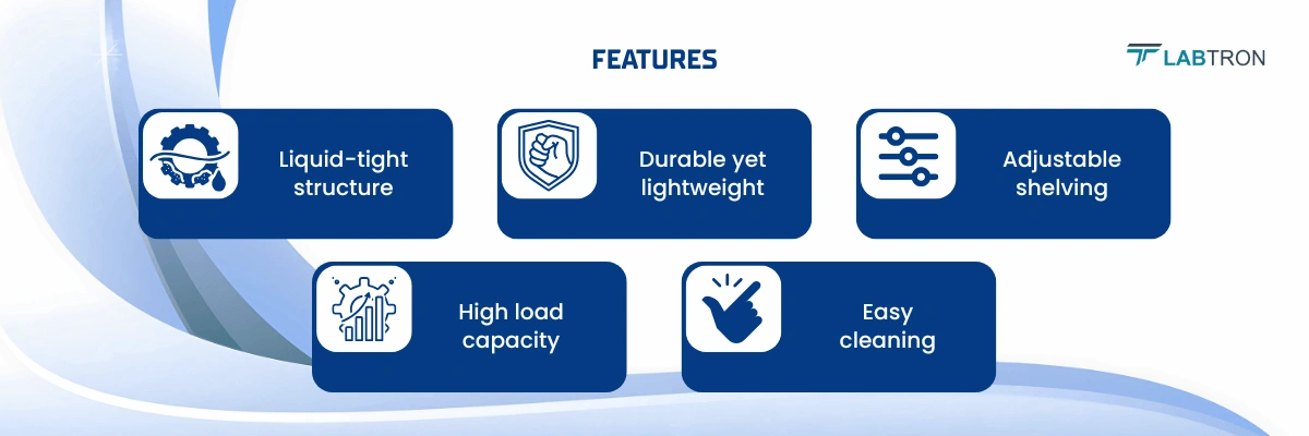 Corrosive Cabinet LCOC-A14 | Adjustable Shelving | Easy Cleaning