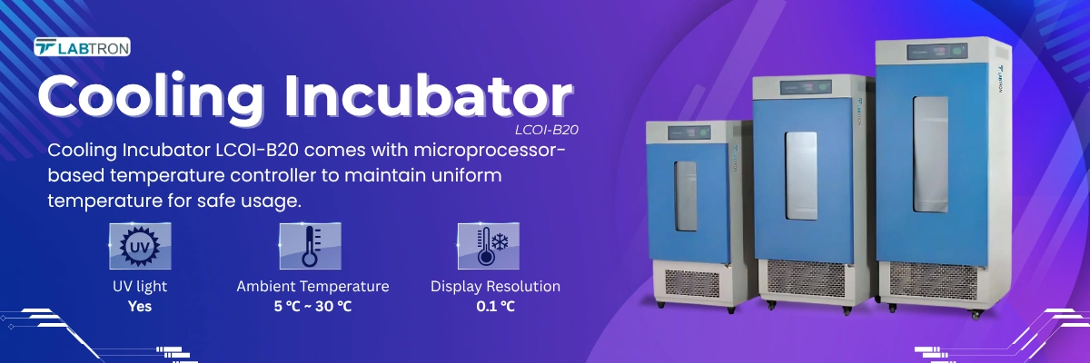 Cooling Incubator LCOI-B20 | Display Resolution 0.1 ℃ | Shelves 2pcs