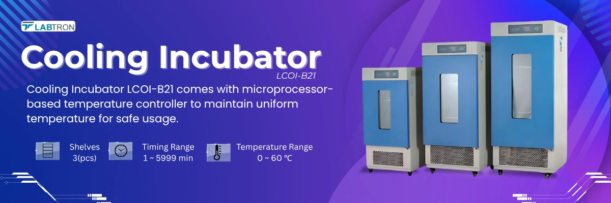 Cooling Incubator LCOI-B21 | Temperature Range 0 ~ 60 ℃ | Shelves 3 pcs