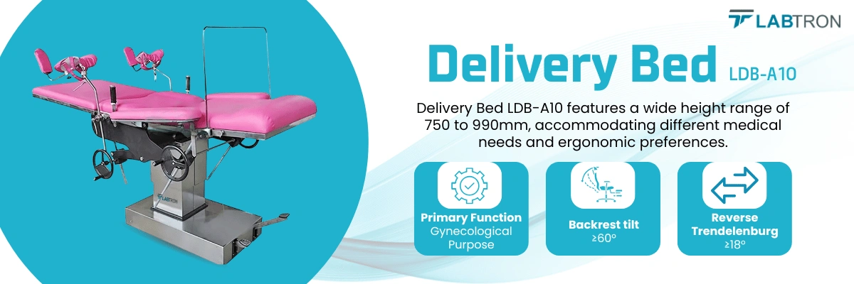 Delivery Bed LDB-A10 | Reverese Trendelenberg | Gynecological purpose