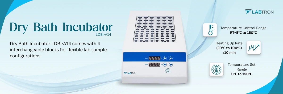 Dry Bath Incubator LDBI-A14 | Heating Up Rate (20℃ to 100℃) ≤10 min | Block quantity 4