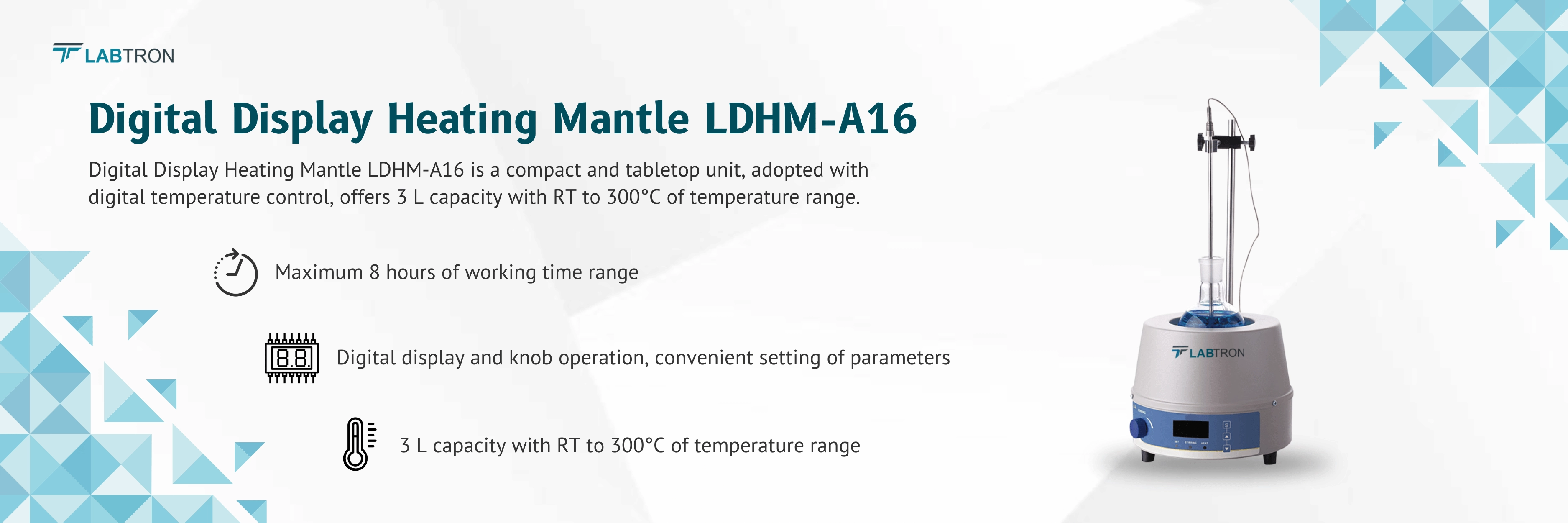 Digital Display Heating Mantle LDHM-A16 Banner