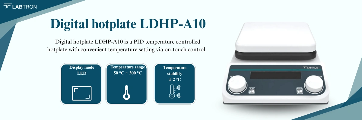 Digital hotplate LDHP-A10 | Display mode LED | Temperature range 50 °C ~ 300 °C