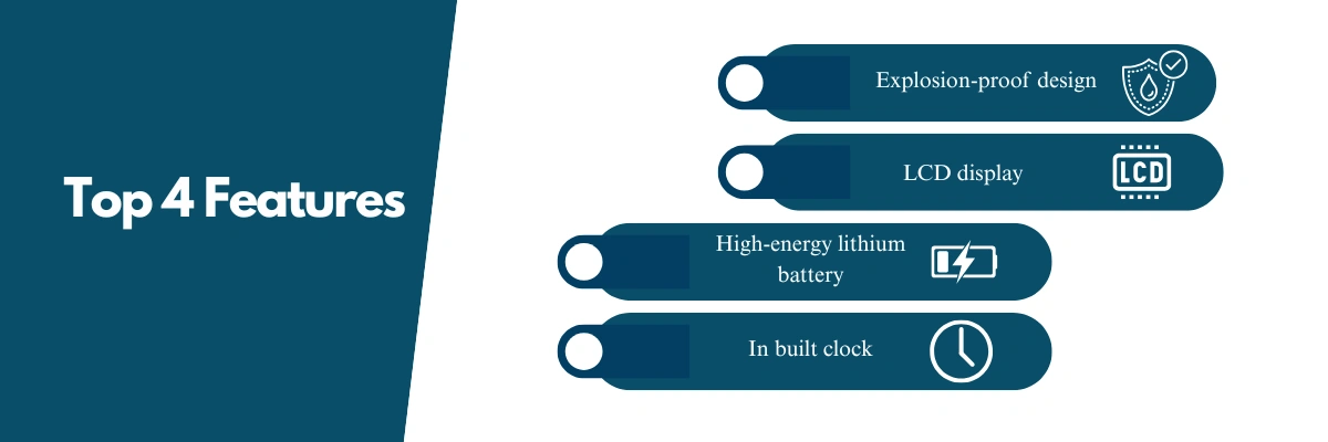  Digital Pressure Gauge LDPG-A11 | Explosion-proof design | In built clock