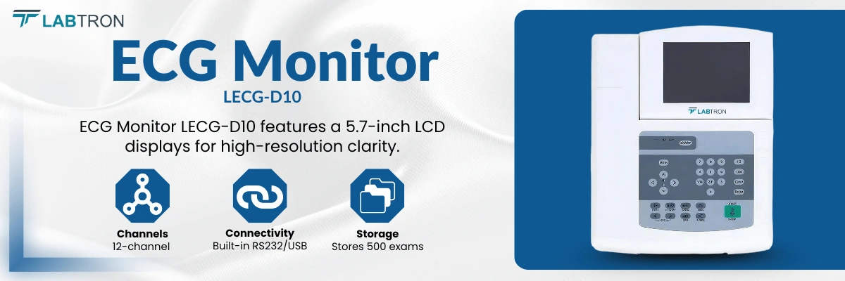 ECG Monitor LECG-D10 | 12 channels | Store 500 exams