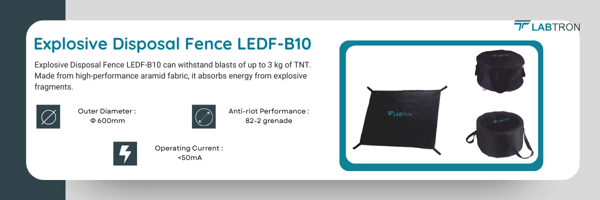 Explosive Disposal Fence LEDF-B10 | Outer Diameter : Φ 600mm | Anti-riot Performance : 82-2 grenade