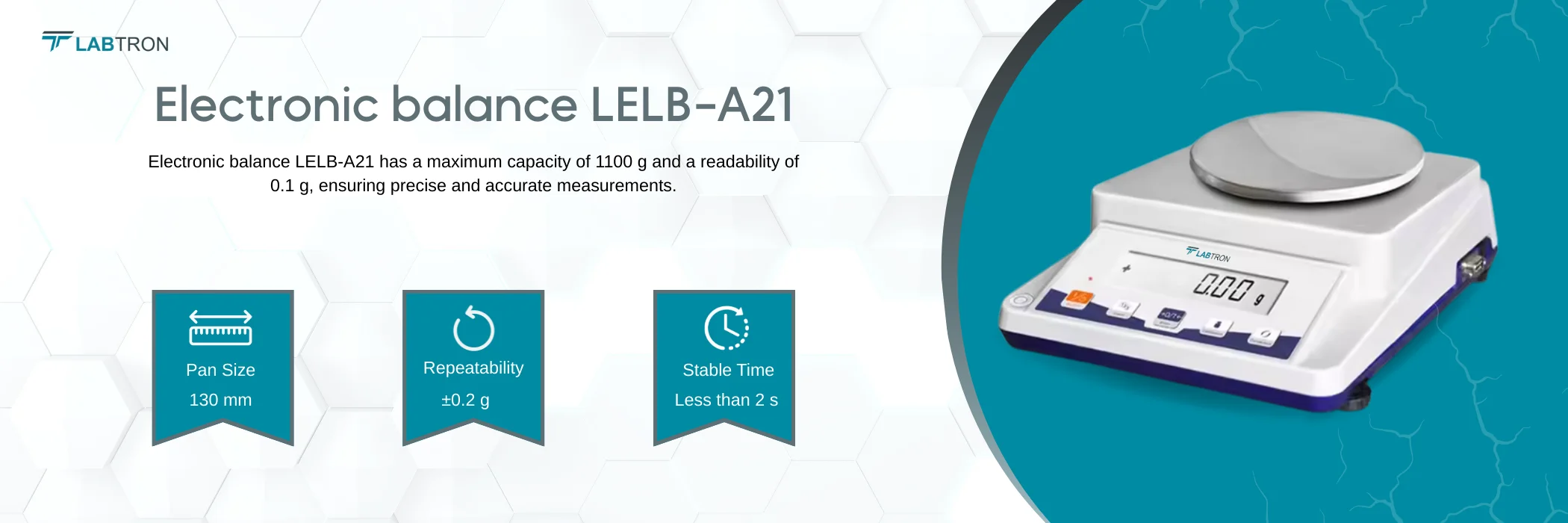 Electronic Balance LELB-A21 | Capacity: 1100 g | Readability: 0.1 g