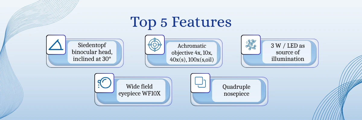 Educational Microscope LEM-A11 | Quadruple nosepiece | Siedentopf binocular head