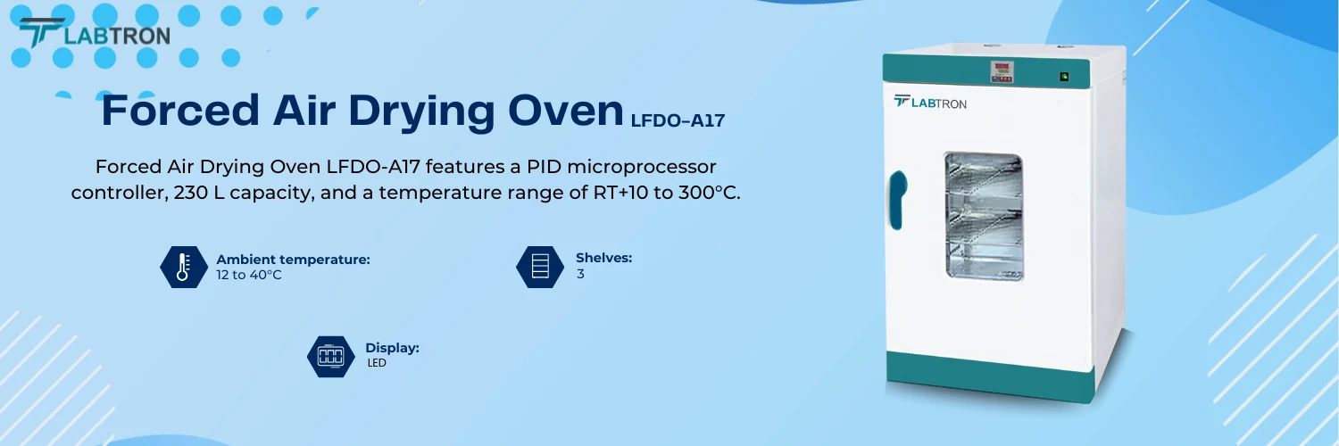Forced Air Drying Oven LFDO-A17 | Capacity 230 L | Temperature range RT+10 to 300°C 