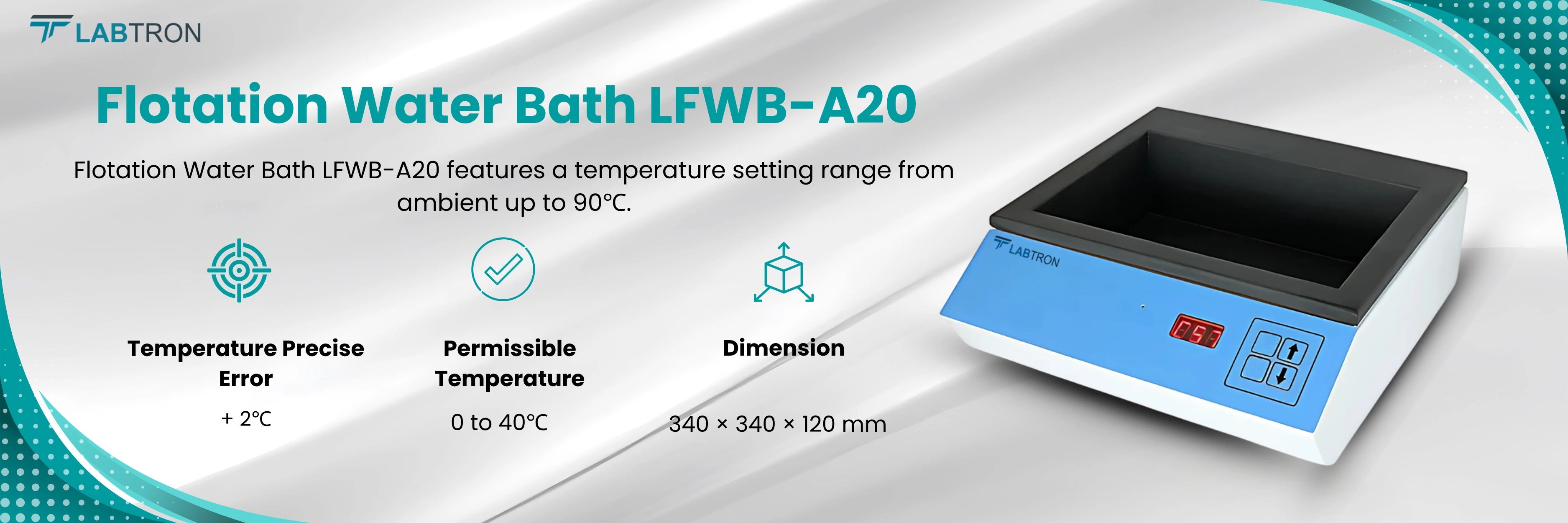 Flotation Water Bath LFWB-A20 | Temperature Setting Range Ambient t 90℃ | Temperature Precise Error + 2℃