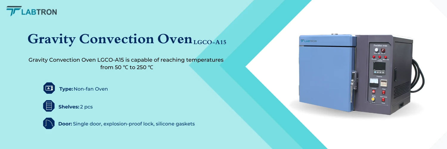 Gravity Convection Oven LGCO-A15 | Chamber Volume  72L | Temperature Range	50℃ to 250℃