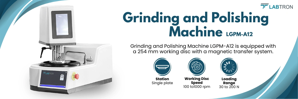 Grinding and Polishing Machine LGPM-A12 | Station	Single plate | Working Disc Diameter	Standard 254 mm
