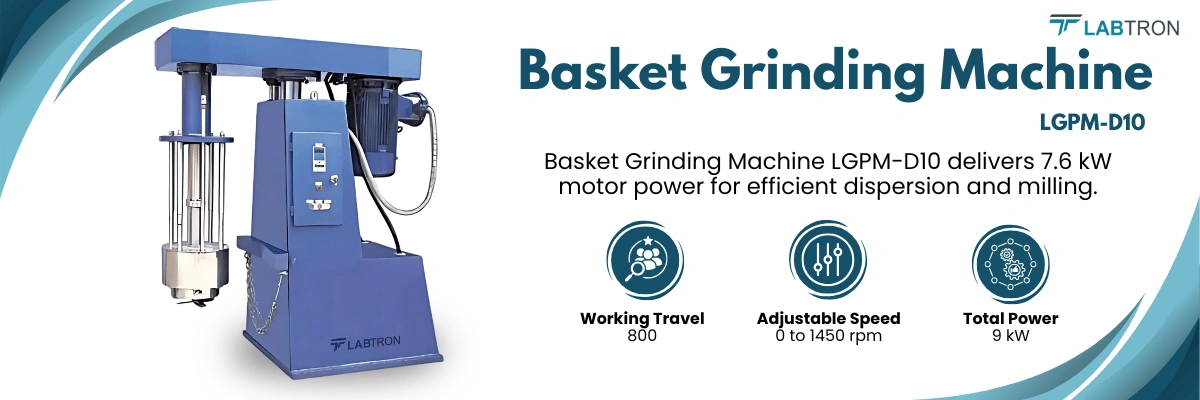 Basket Grinding Machine LGPM-D10 | Motor Power	7.6 kW| Total Power	9 kW