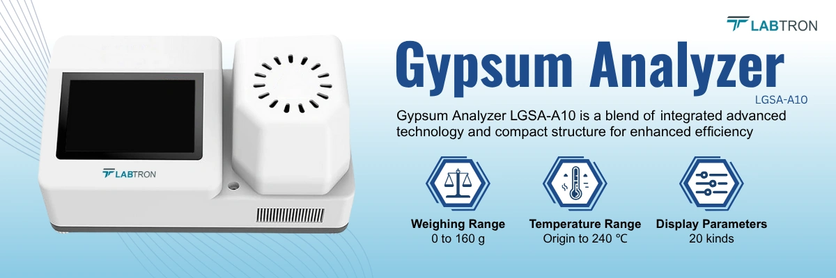 Gypsum Analyzer LGSA-A10 | Measuring Range	0.01 to 100% | Weighing Range	0 to 160 g