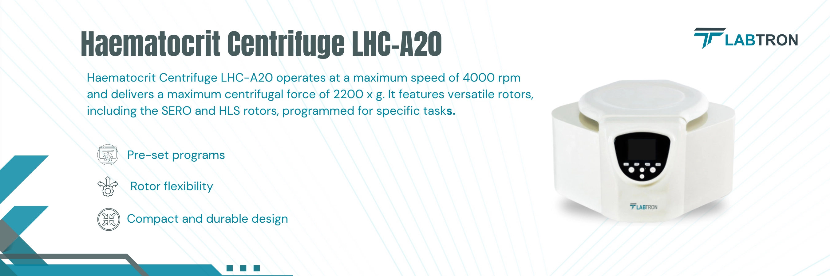 Haematocrit Centrifuge LHC-A20 Banner
