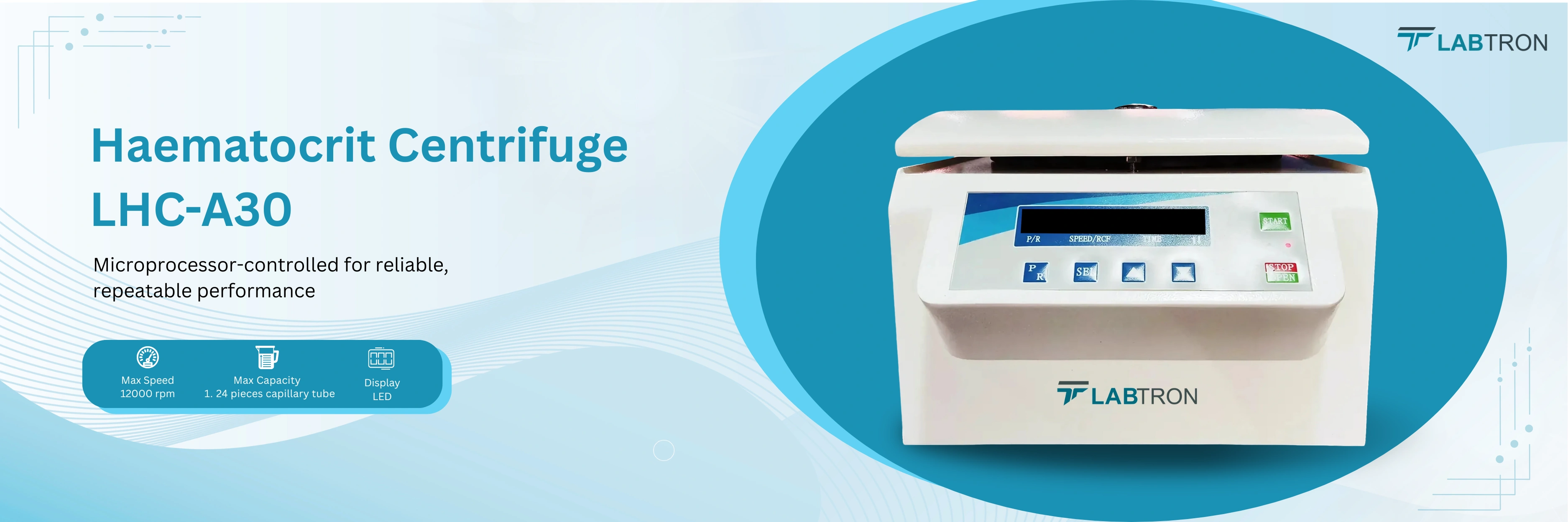 Haematocrit Centrifuge LHC-A30 | Max Speed 12000 rpm | Speed Accuracy ± 20 rpm