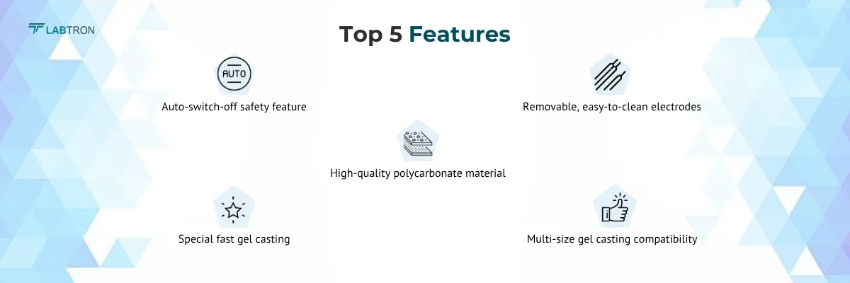 Horizontal Electrophoresis System LHES-A14 | High-quality polycarbonate material | Special fast gel casting