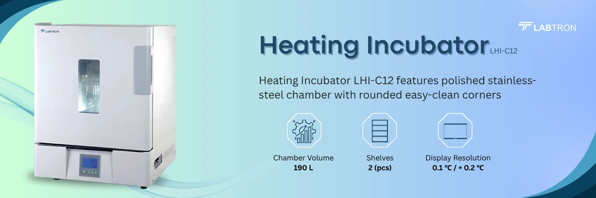 Heating Incubator LHI-C12  | Chamber Volume 190 L | Shelves	2 (pcs)