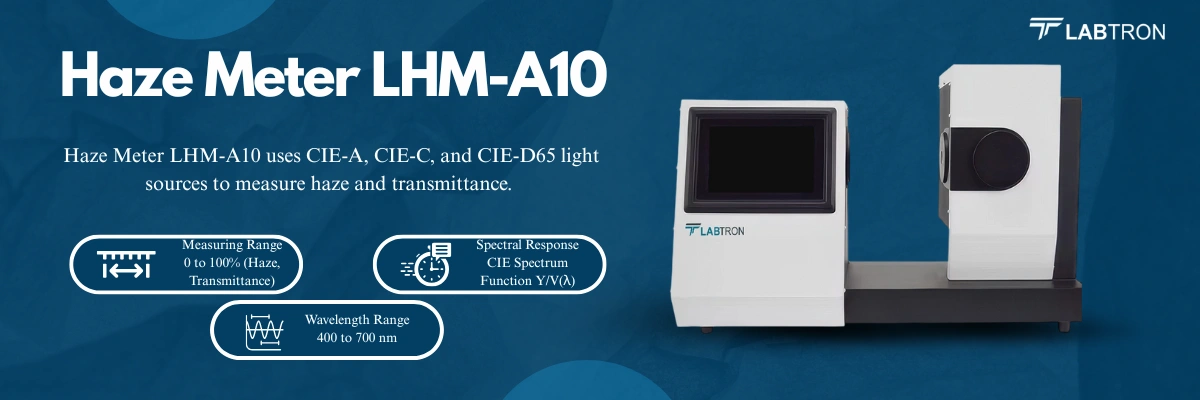 Haze Meter LHM-A10 | Measuring Range: 0 to 100% (Haze, Transmittance) | Spectral Response: CIE Spectrum Function Y/V(λ)
