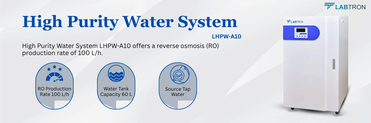 High Purity Water System LHPW-A10 | RO Production Rate:  100 L/h | Water Tank Capacity: 60 L