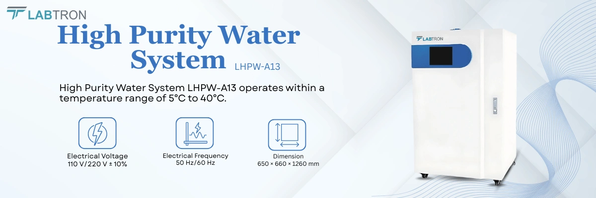 High Purity Water System LHPW-A13 | Electrical Voltage: 110 V/220 V ± 10% | Electrical Frequency: 50 Hz/60 Hz