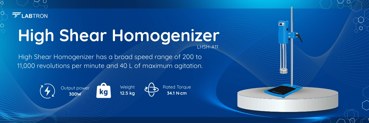 High Shear Homogenizer LHSH-A11 | Speed Range 200 to 11000 r/min | Maximum Agitation	40 L