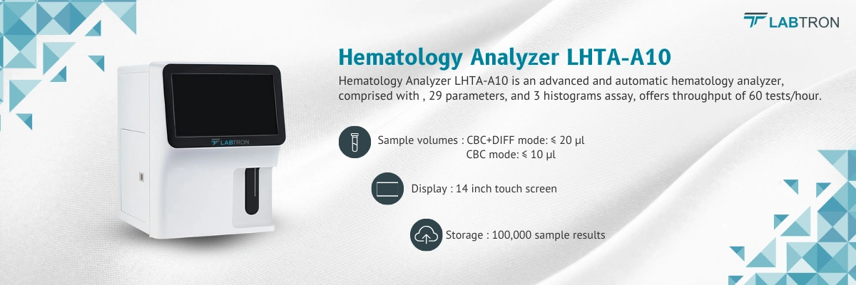Hematology Analyzer LHTA-A10 | Display : 14 inch touch screen | Storage : 100,000 sample results