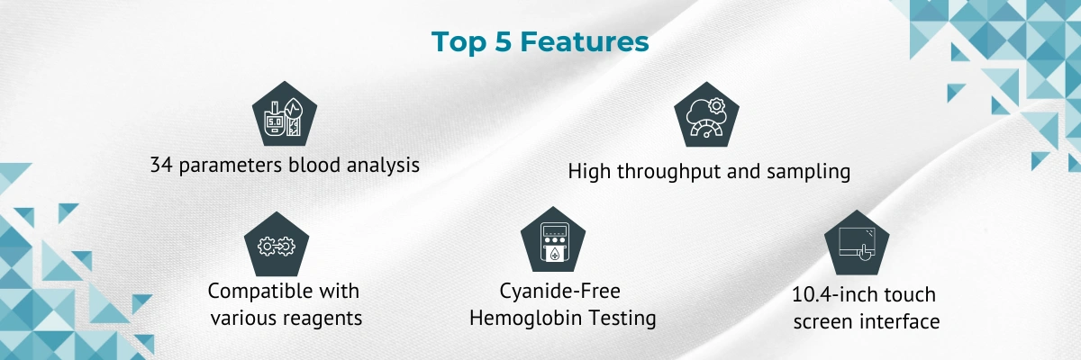 Hematology Analyzer LHTA-C10 | 34 parameters blood analysis | High throughput and sampling