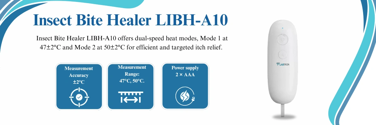 Insect Bite Healer LIBH-A10 | Measurement Accuracy: ±2°C | Measurement Range: 47°C, 50°C.