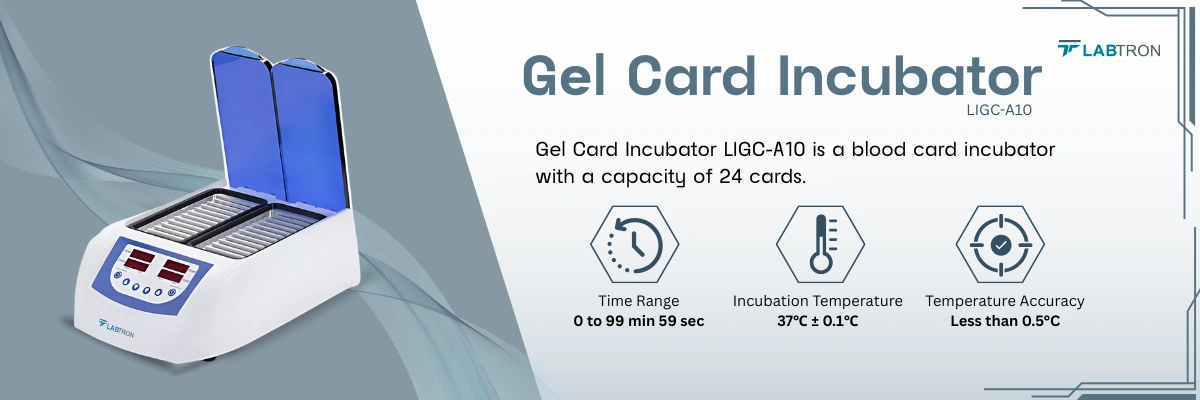 Gel Card Incubator LIGC-A10 | Time Range 0 to 99 min 59 sec | Incubation temperature: 37℃ ± 0.1℃